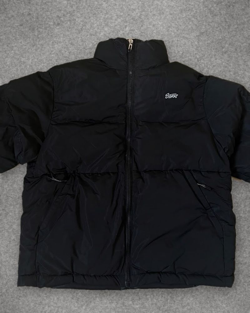Puffer oversize noir, vue de face – Stylesme